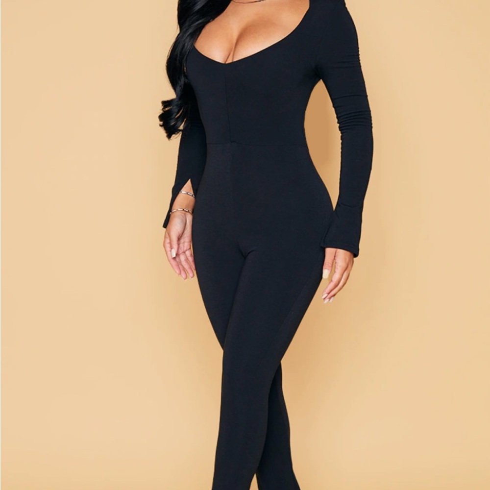 Black Long Sleeve Jumpsuit